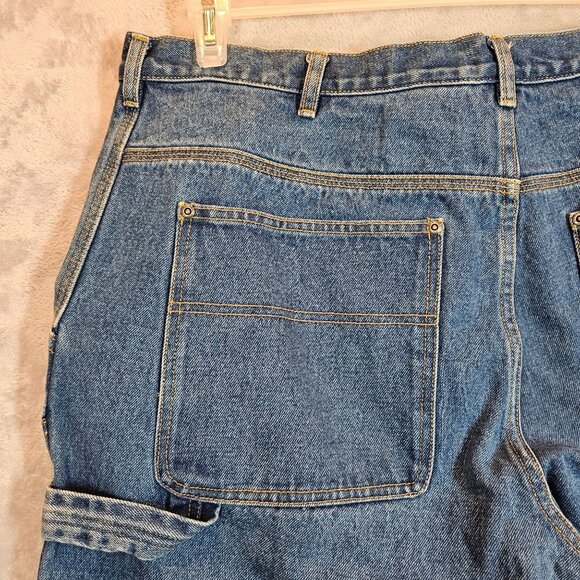 SOREL Mens 38x30 Double Knee Carpenter Jeans Work Heavy Blue Denim Carpenter - Picture 13 of 16